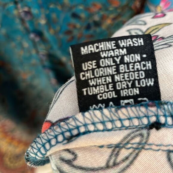 Tolani Collection Asymmetric Hem Button Front Printed Dress M - Picture 11 of 11